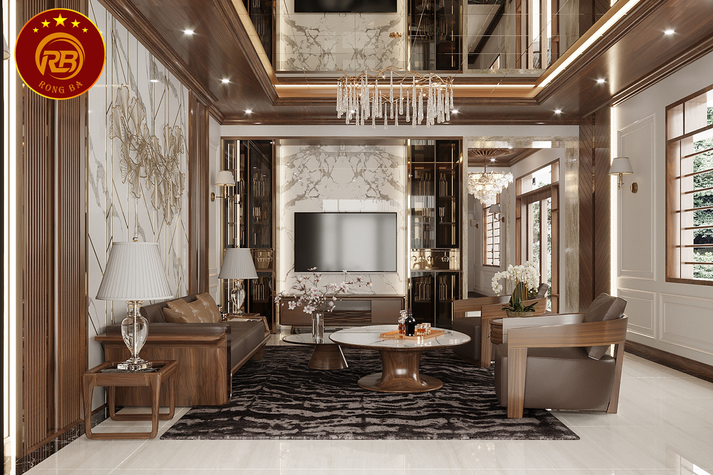 Sản xuất sofa gỗ óc chó tại hà nội đẹp hiện đại