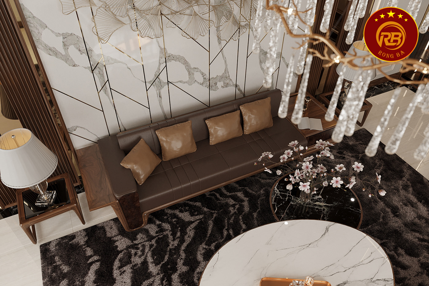 Sản xuất sofa gỗ óc chó tại hà nội đẹp hiện đại 3