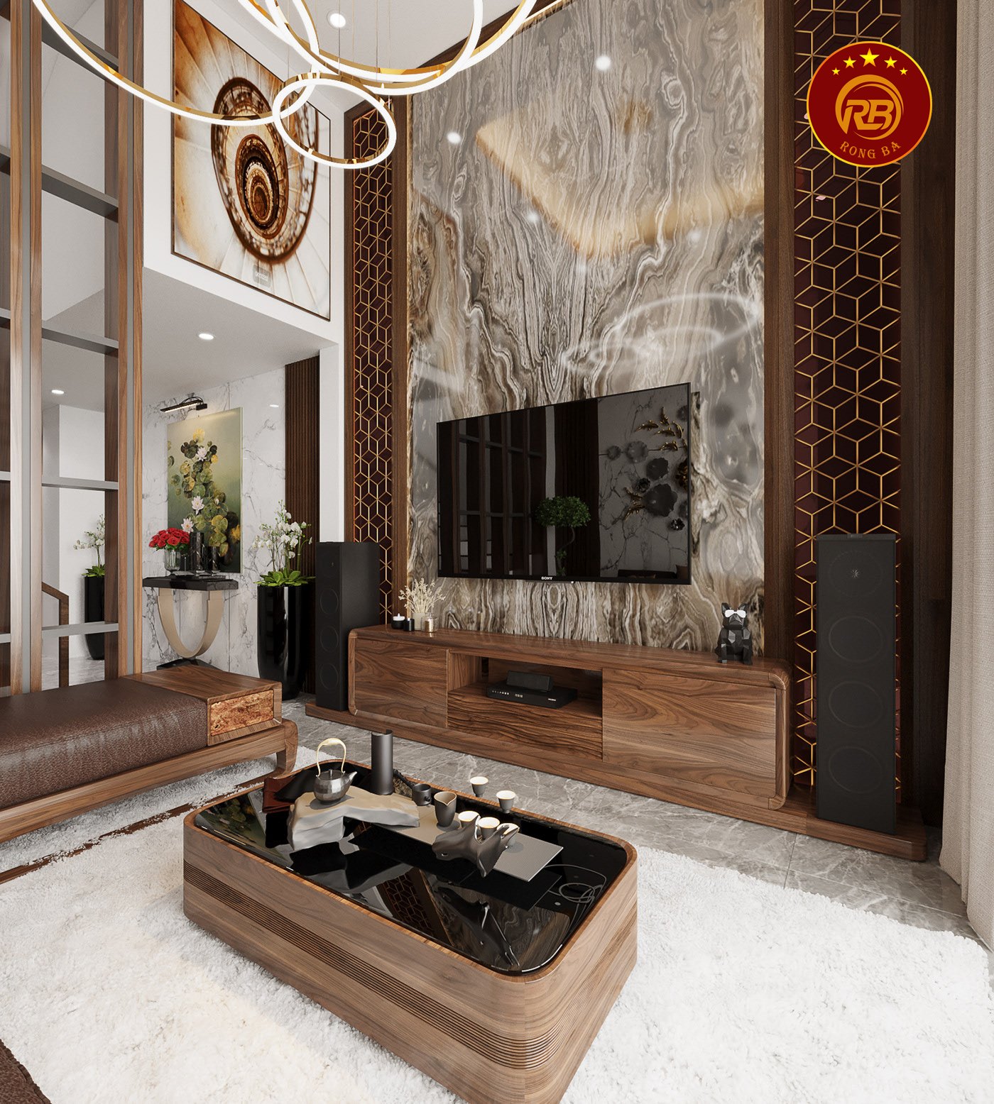Tư vấn nội thất gỗ óc chó tại bình định hiện đại 5