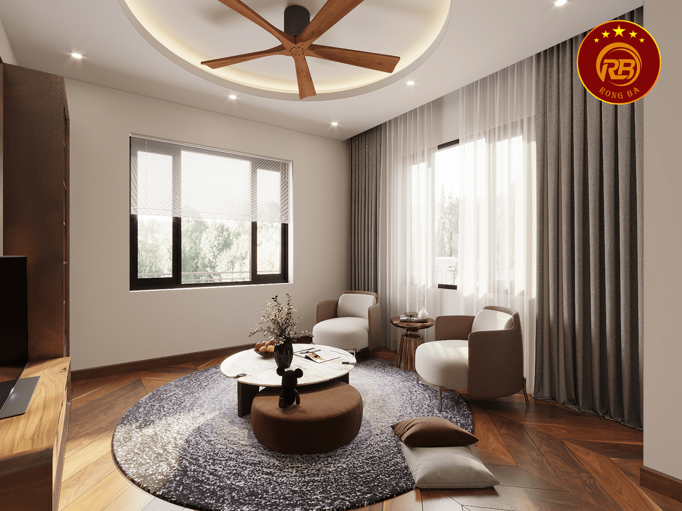 Thi công nội thất gỗ óc chó tại cần thơ cao cấp 10