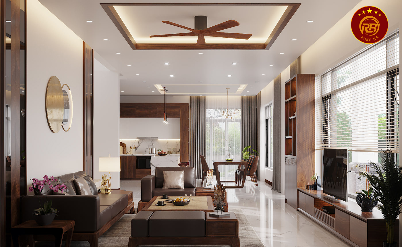Thi công nội thất gỗ óc chó tại cần thơ cao cấp 2