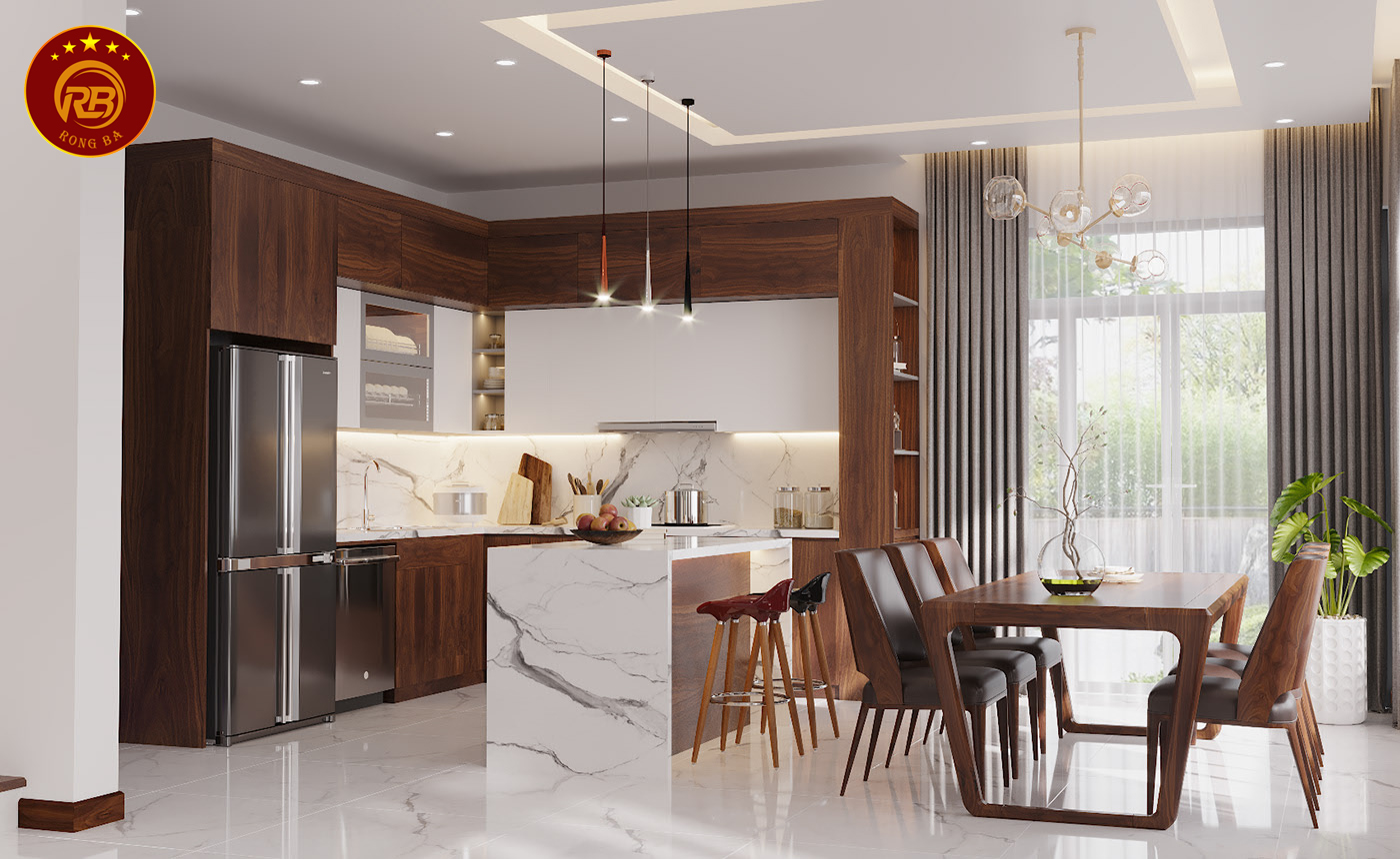 Thi công nội thất gỗ óc chó tại cần thơ cao cấp 3