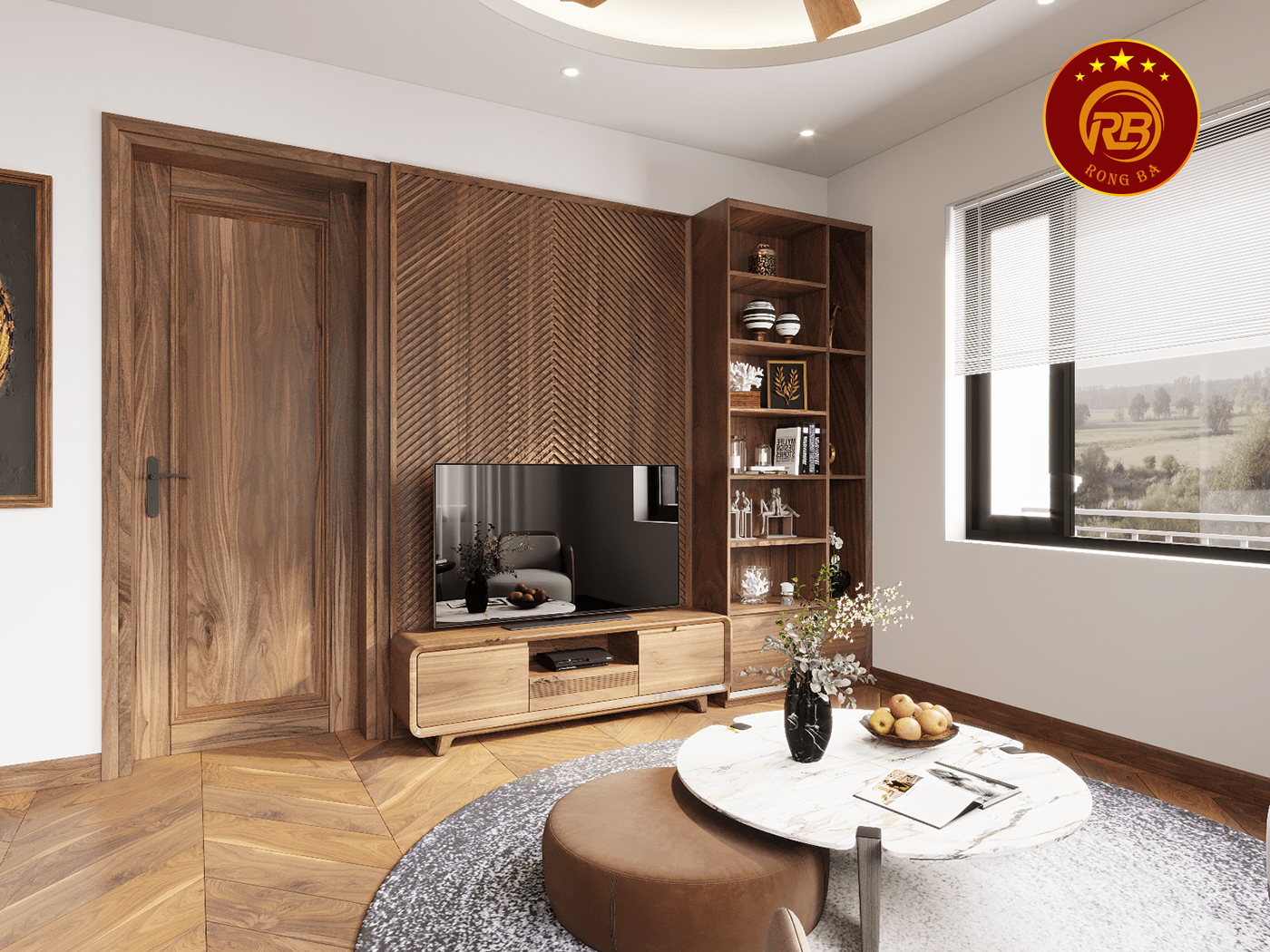 Thi công nội thất gỗ óc chó tại cần thơ cao cấp 8