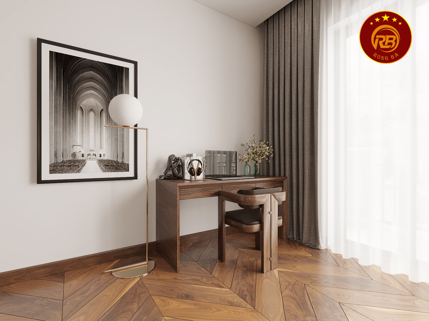Thi công nội thất gỗ óc chó tại cần thơ cao cấp 9