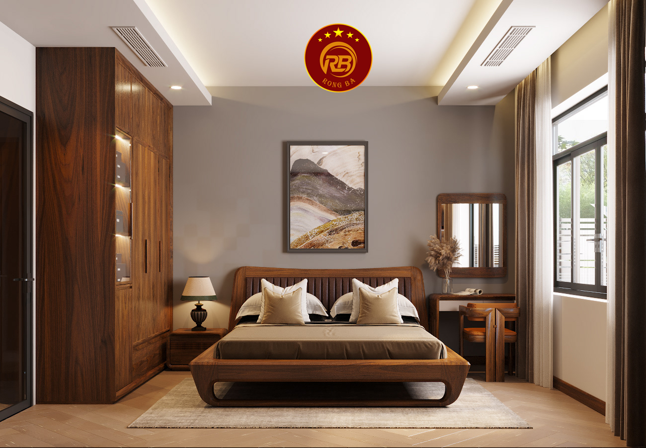 Thi công nội thất gỗ óc chó tại cao bằng hiện đại