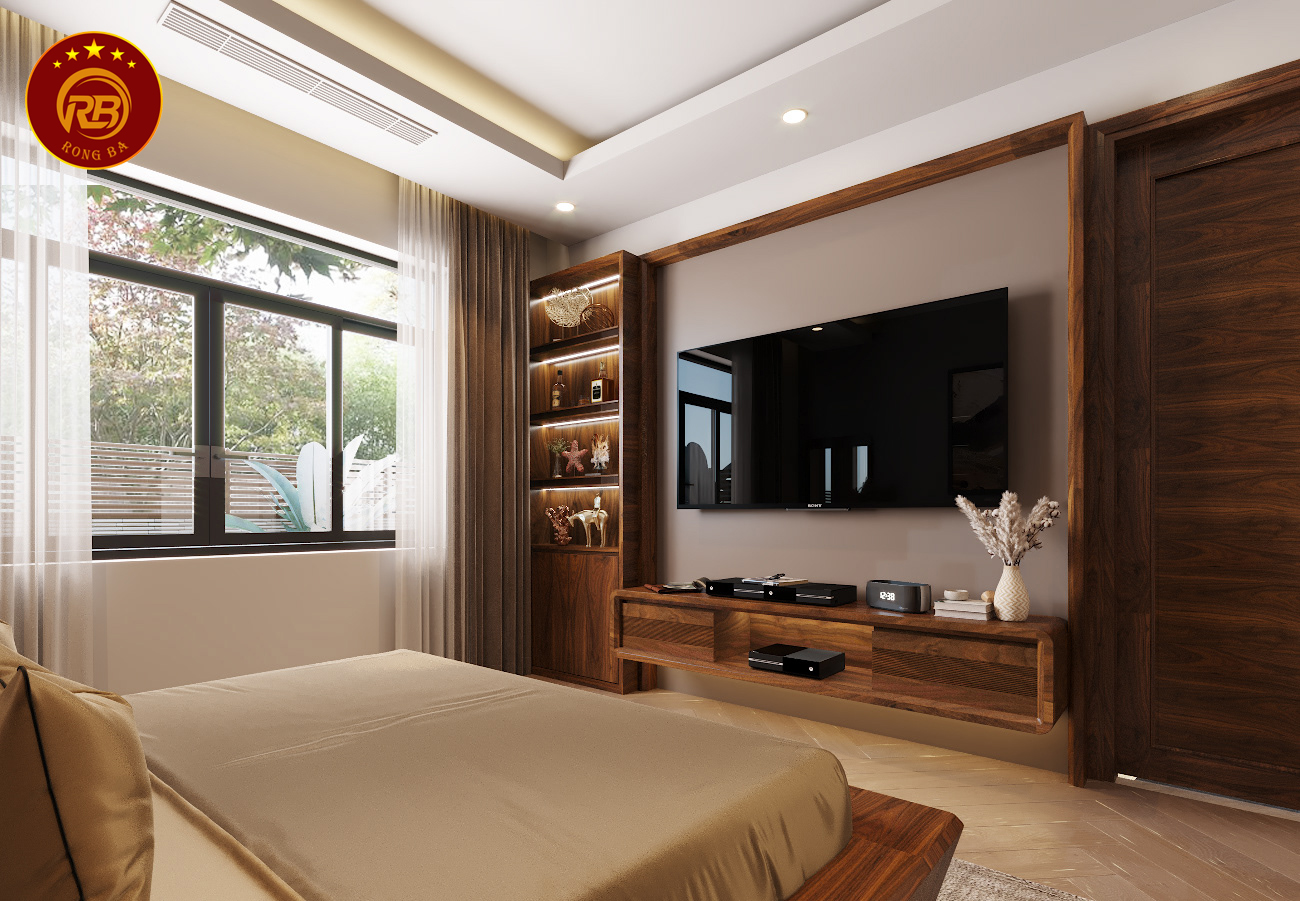 Thi công nội thất gỗ óc chó tại cao bằng hiện đại 3