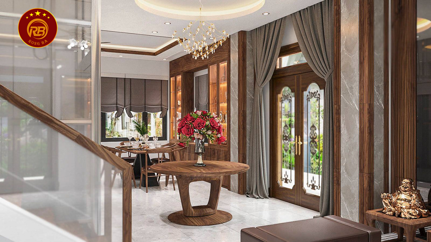 Thi công nội thất gỗ óc chó tại đắk nông đẹp hiện đại 4