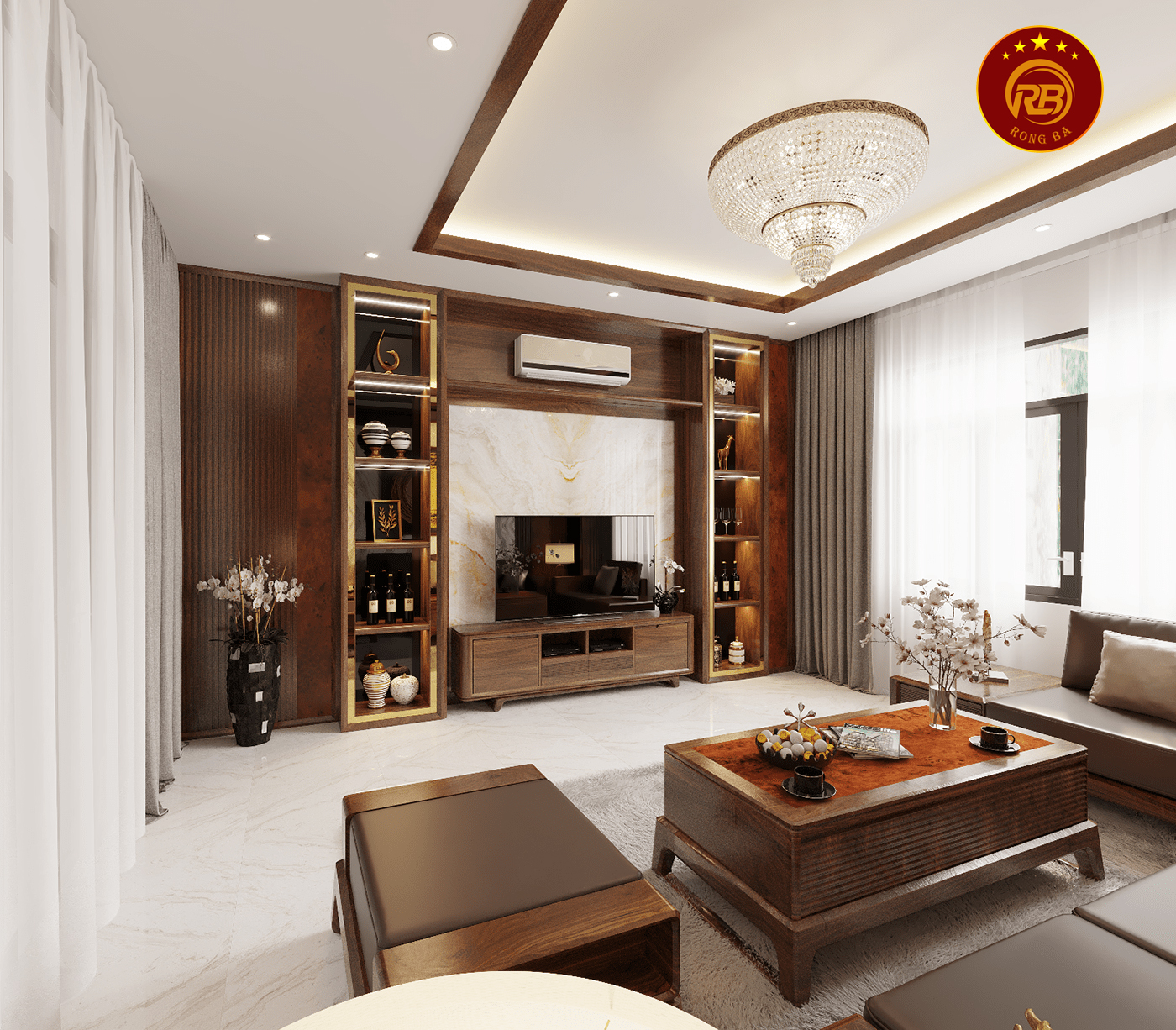 Thi công nội thất gỗ óc chó tại đồng tháp uy tín 1