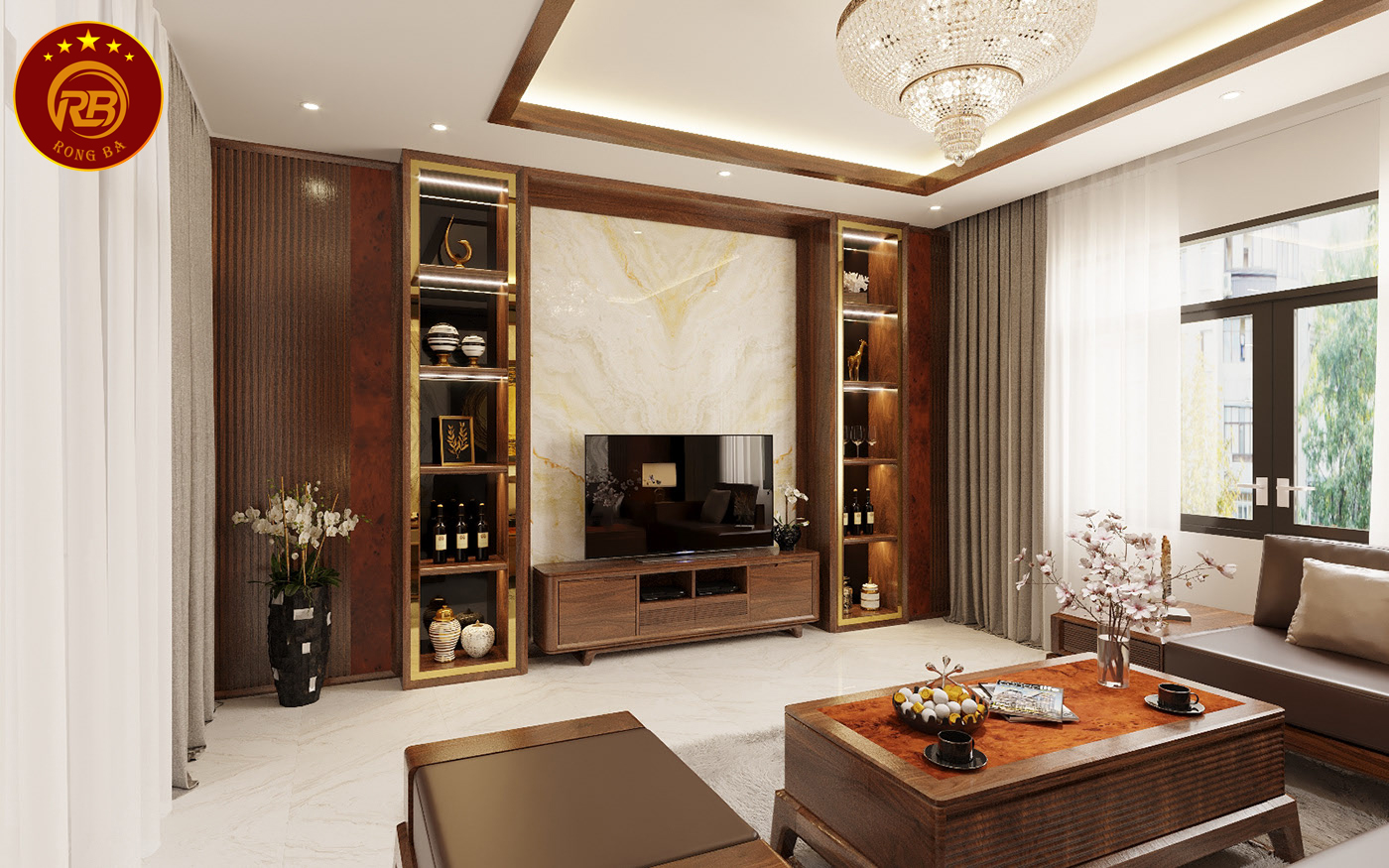 Thi công nội thất gỗ óc chó tại đồng tháp uy tín 2