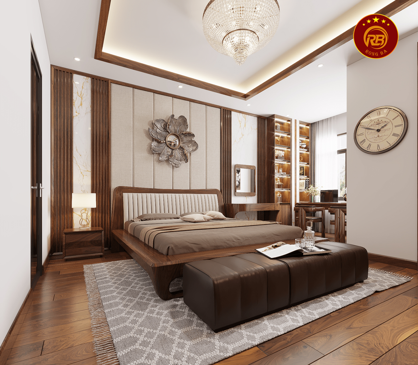 Thi công nội thất gỗ óc chó tại đồng tháp uy tín 4