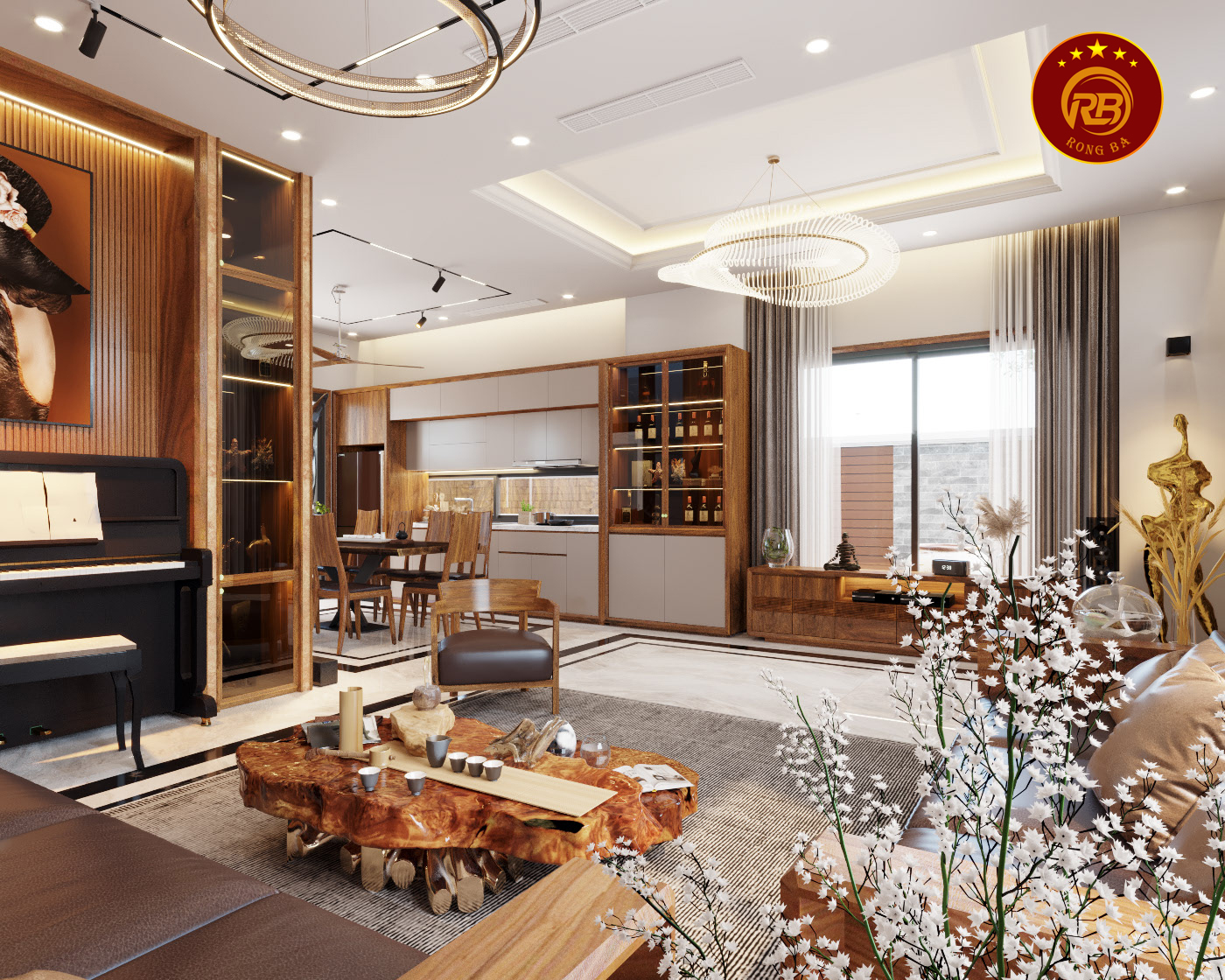 Thi công nội thất gỗ óc chó tại gia lai uy tín 2