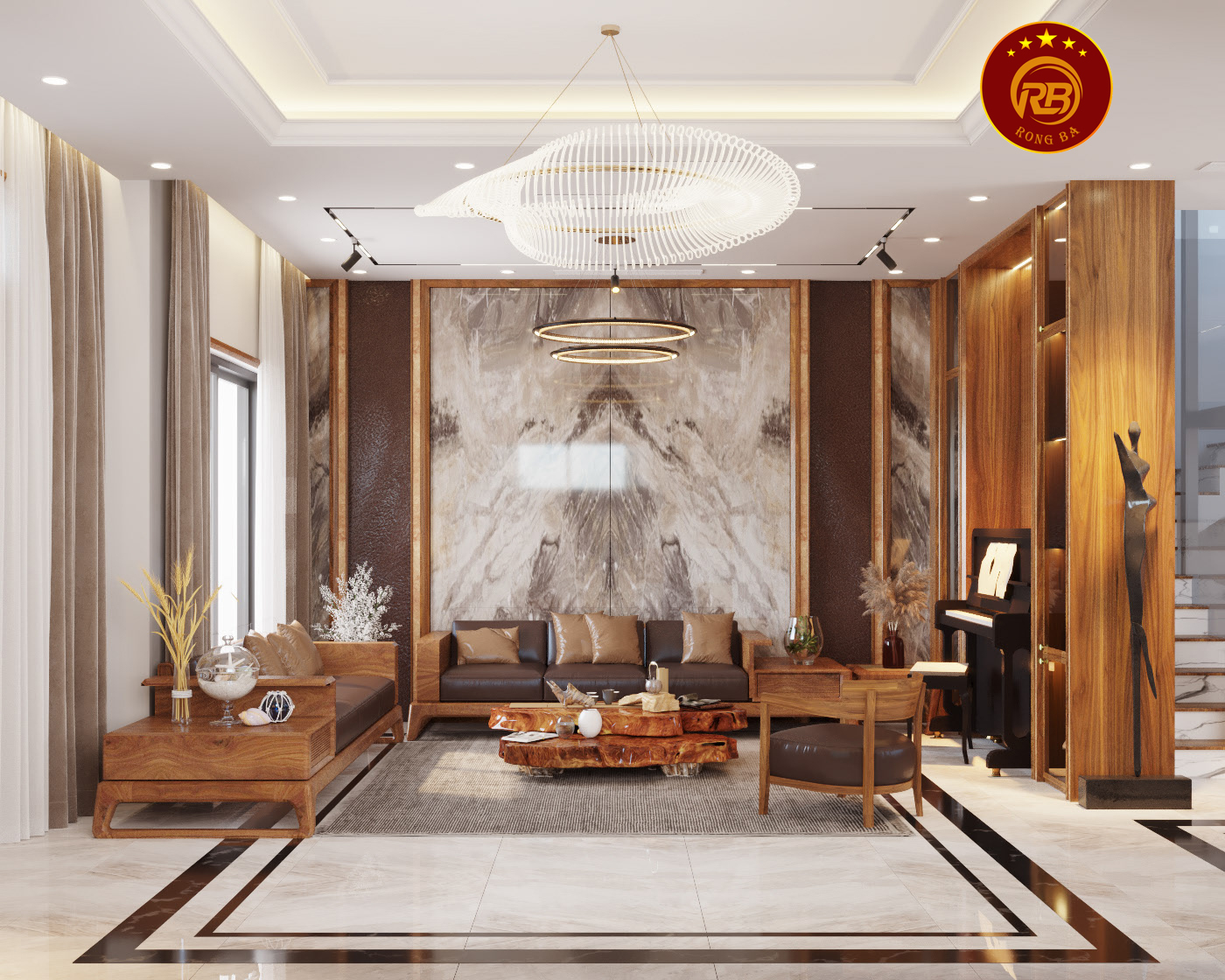 Thi công nội thất gỗ óc chó tại gia lai uy tín