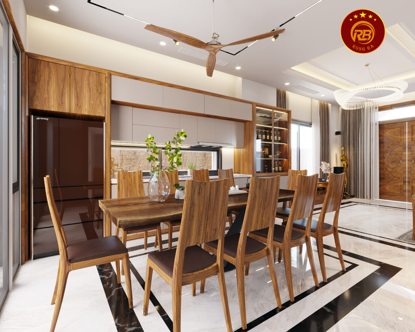 Thi công nội thất gỗ óc chó tại gia lai uy tín 3