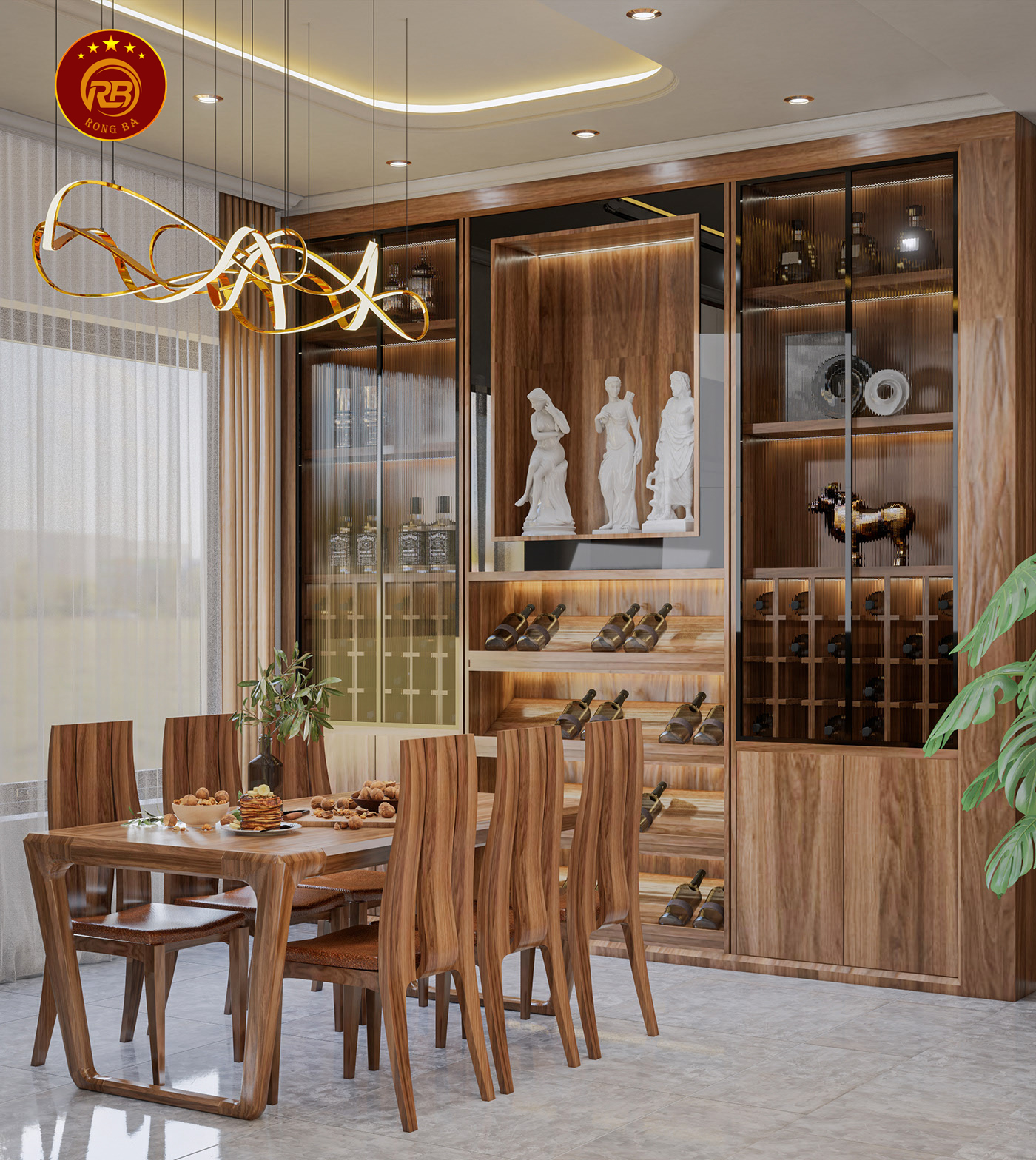 Thi công nội thất gỗ óc chó tại hải dương uy tín 1