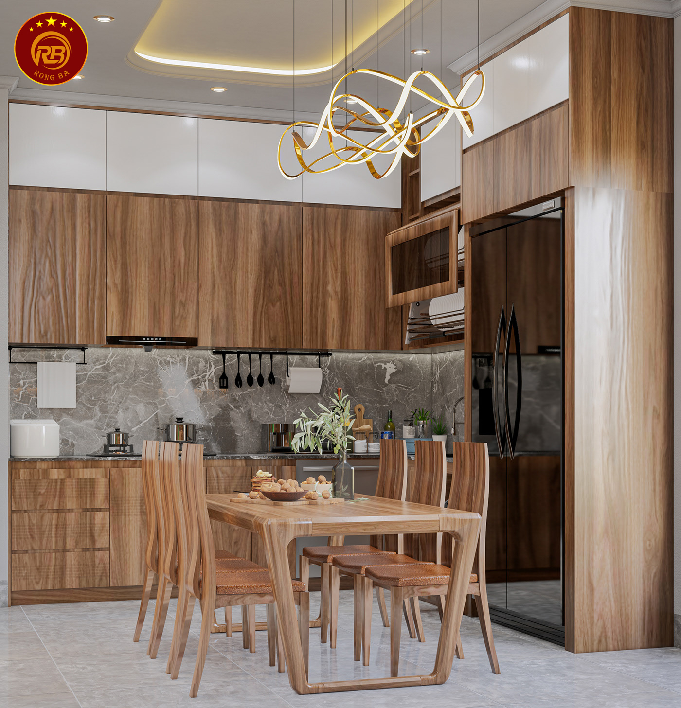 Thi công nội thất gỗ óc chó tại hải dương uy tín