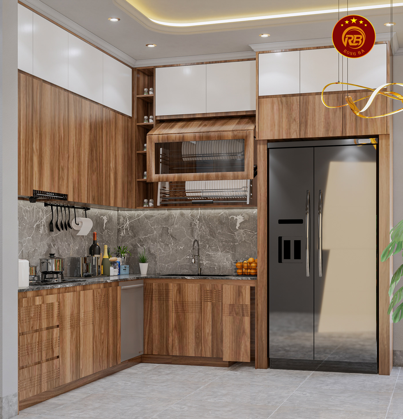 Thi công nội thất gỗ óc chó tại hải dương uy tín 2