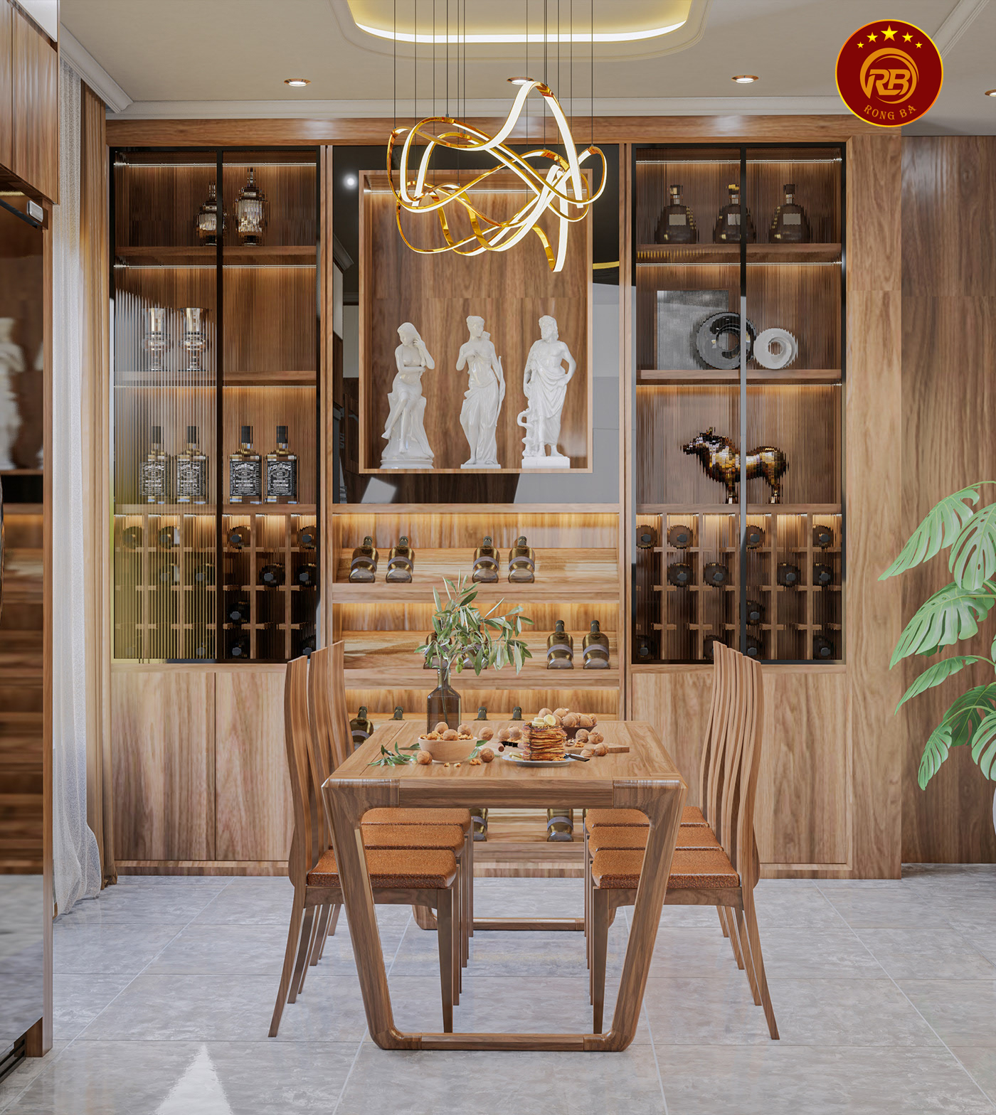 Thi công nội thất gỗ óc chó tại hải dương uy tín 3