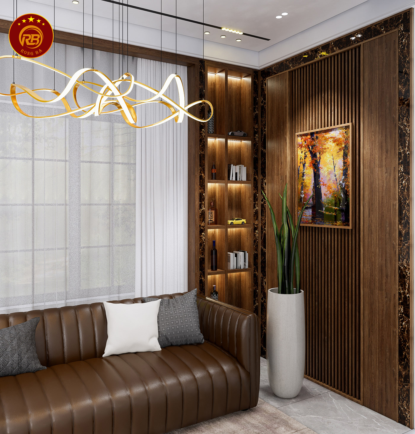 Thi công nội thất gỗ óc chó tại hải dương uy tín 5
