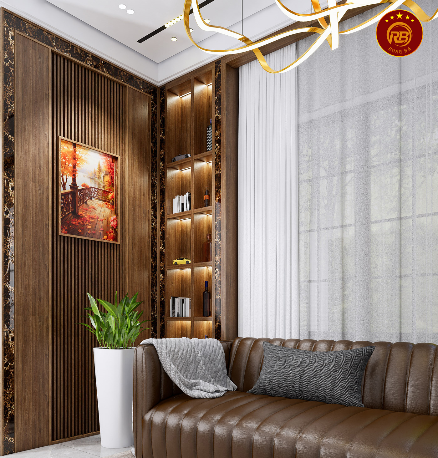 Thi công nội thất gỗ óc chó tại hải dương uy tín 6