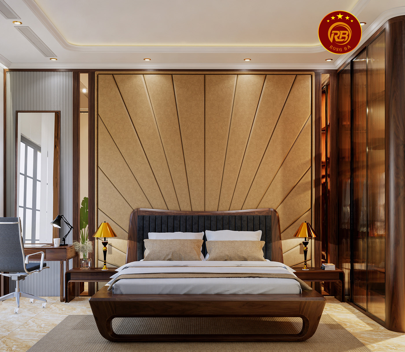 Thi công nội thất gỗ óc chó tại hải phòng cao cấp 1