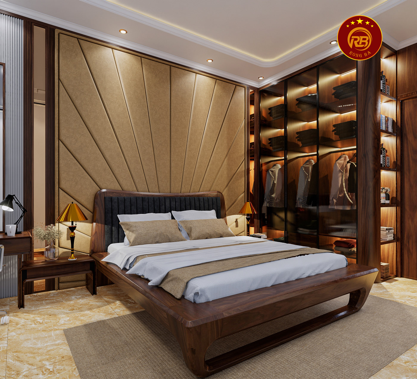 Thi công nội thất gỗ óc chó tại hải phòng cao cấp