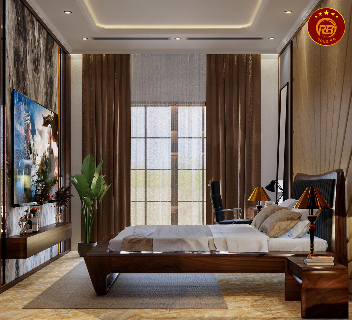 Thi công nội thất gỗ óc chó tại hải phòng cao cấp 2