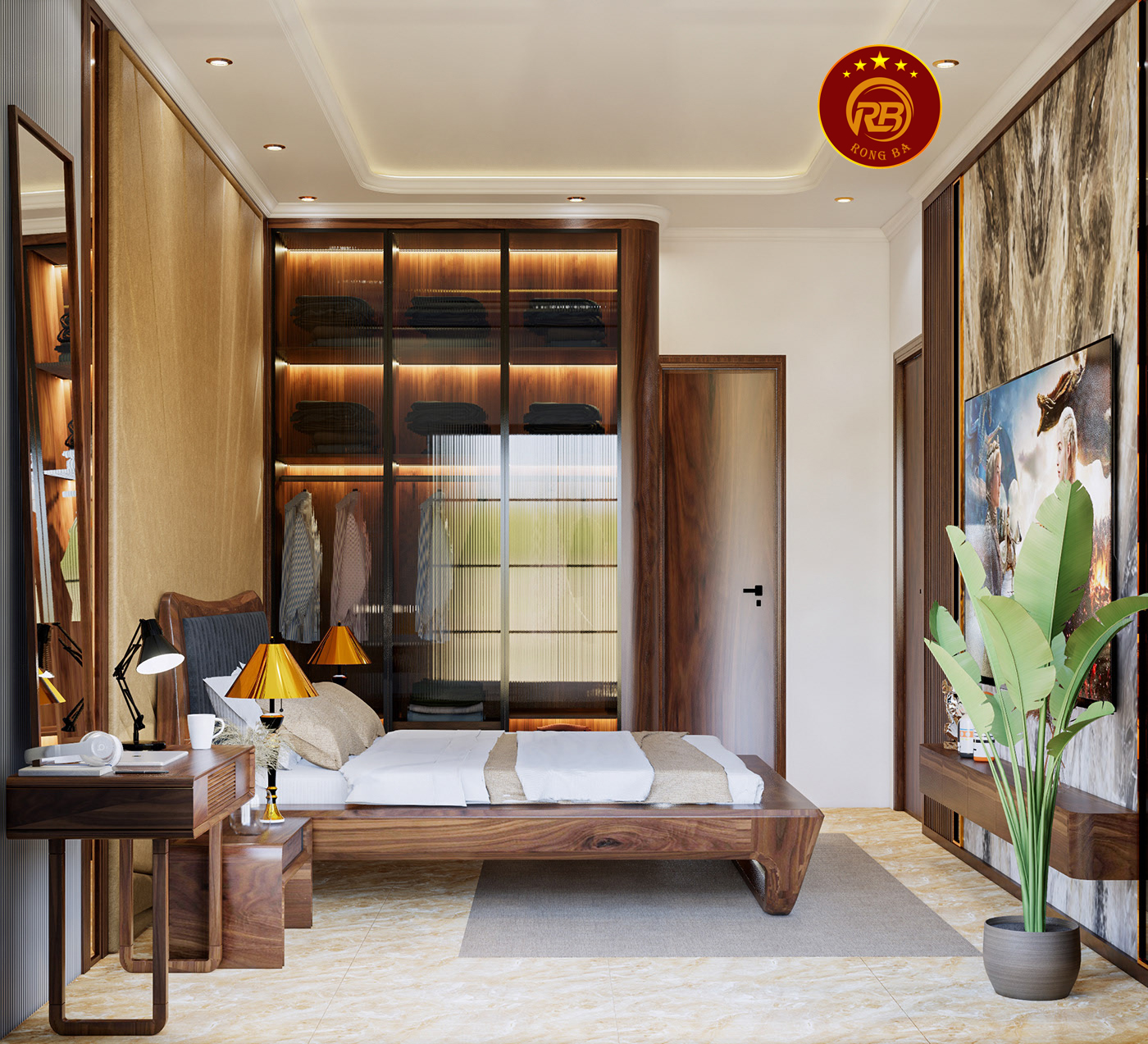 Thi công nội thất gỗ óc chó tại hải phòng cao cấp 3