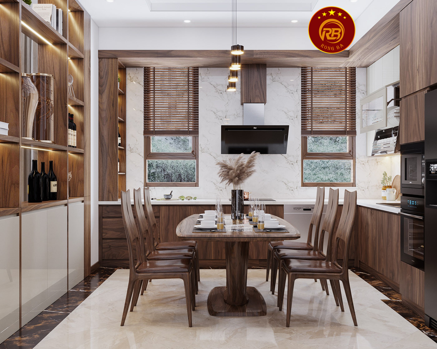 Thi công nội thất gỗ óc chó tại hậu giang uy tín 1