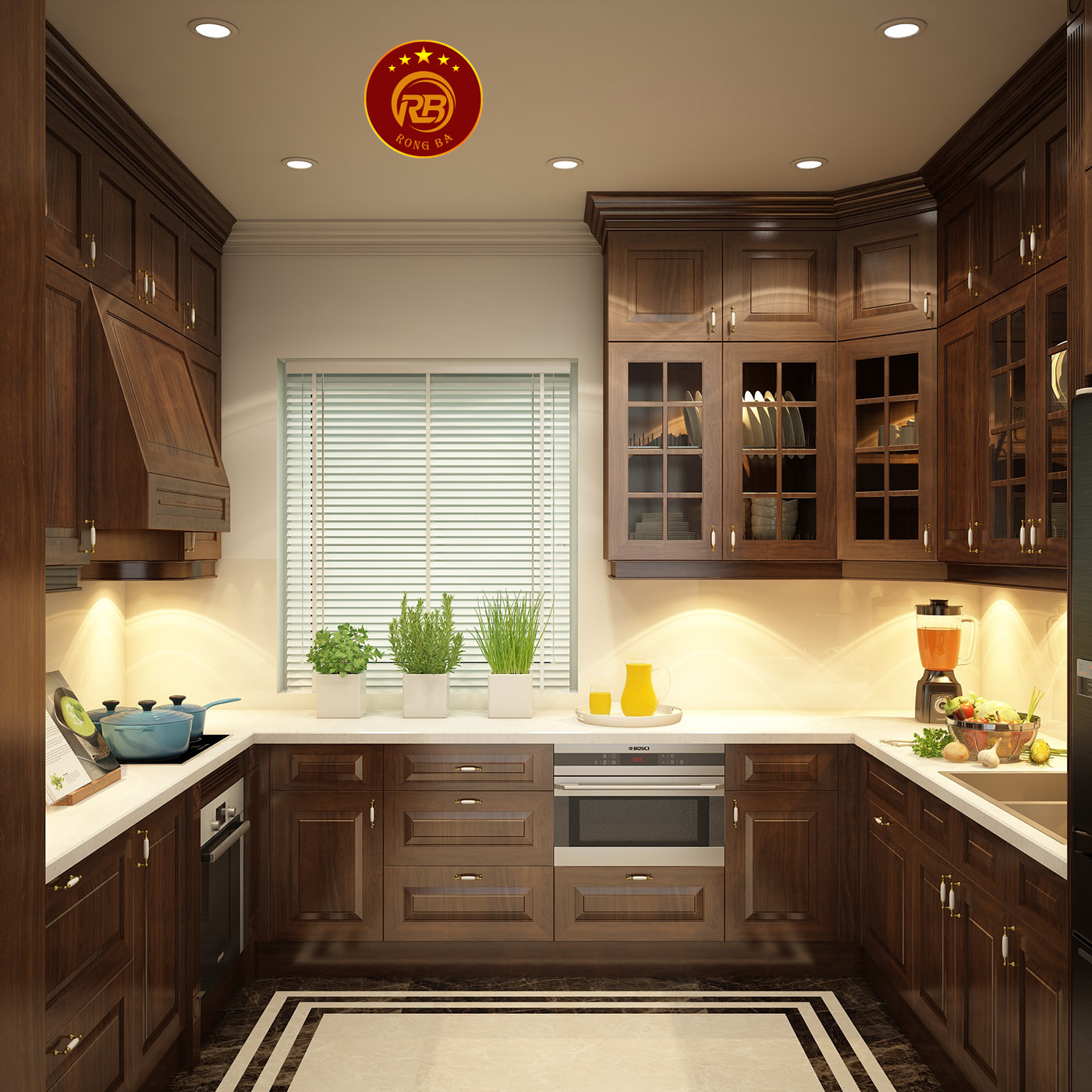 Thi công nội thất gỗ óc chó tại hòa bình cao cấp 1