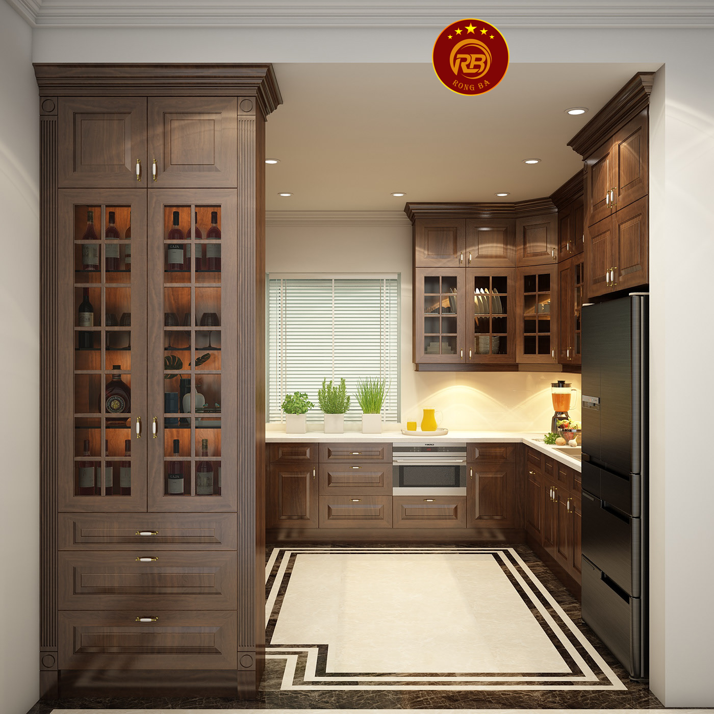 Thi công nội thất gỗ óc chó tại hòa bình cao cấp 10