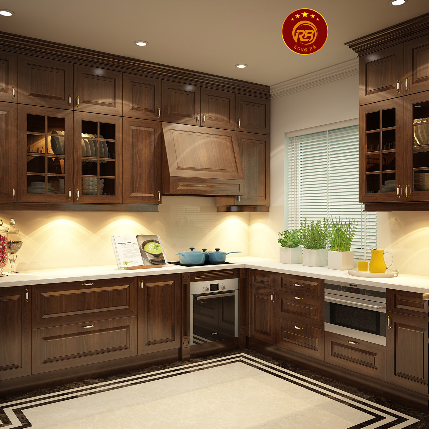 Thi công nội thất gỗ óc chó tại hòa bình cao cấp 4