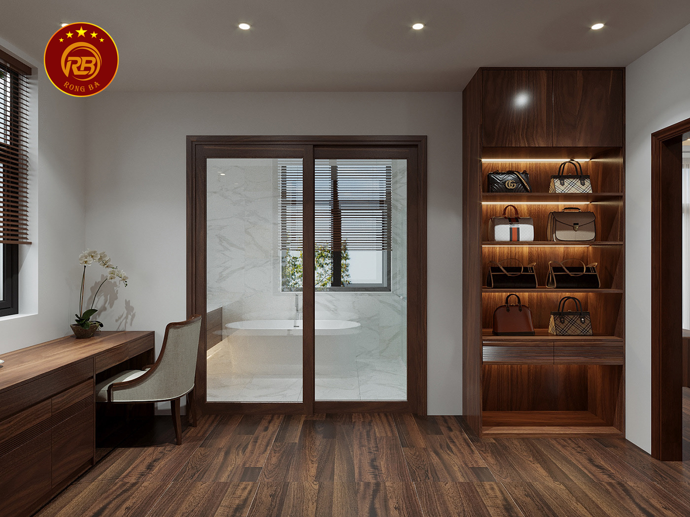 Thi công nội thất gỗ óc chó tại hưng yên uy tín 12