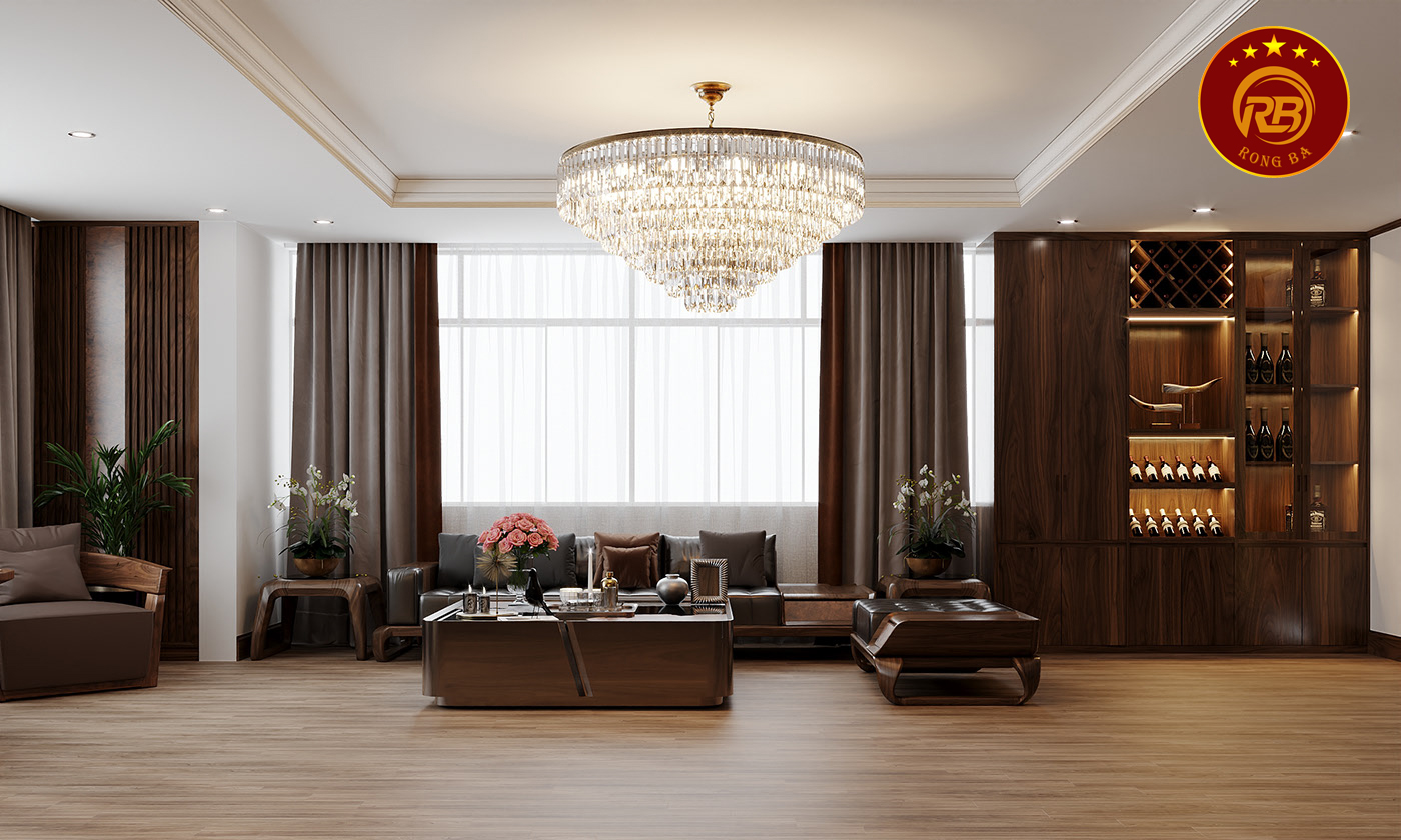 Thi công nội thất gỗ óc chó tại ninh bình uy tín 1