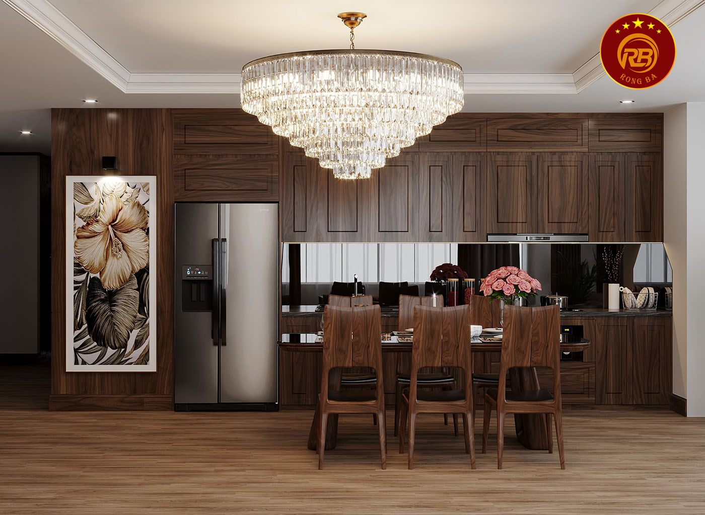 Thi công nội thất gỗ óc chó tại ninh bình uy tín 7