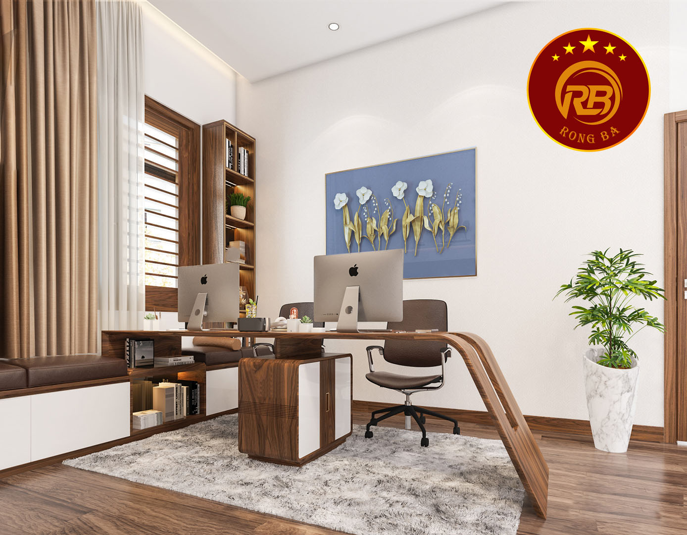 bàn làm việc gỗ óc chó tại hà nội