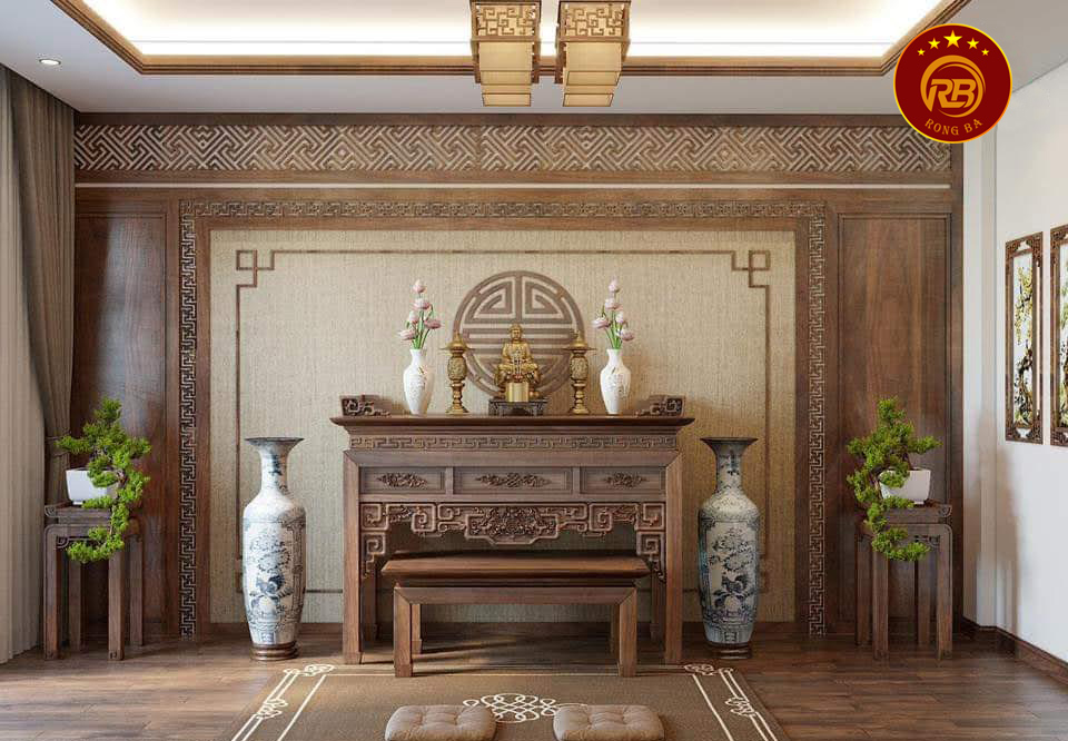bàn thờ gỗ óc chó tại hà nội