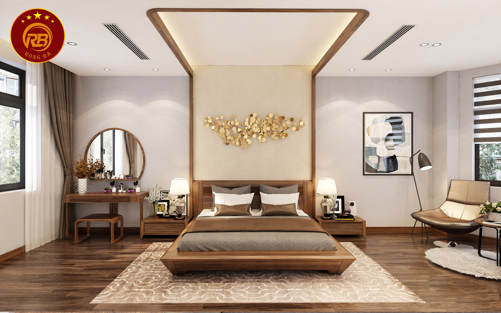 giường ngủ gỗ óc chó tại an giang