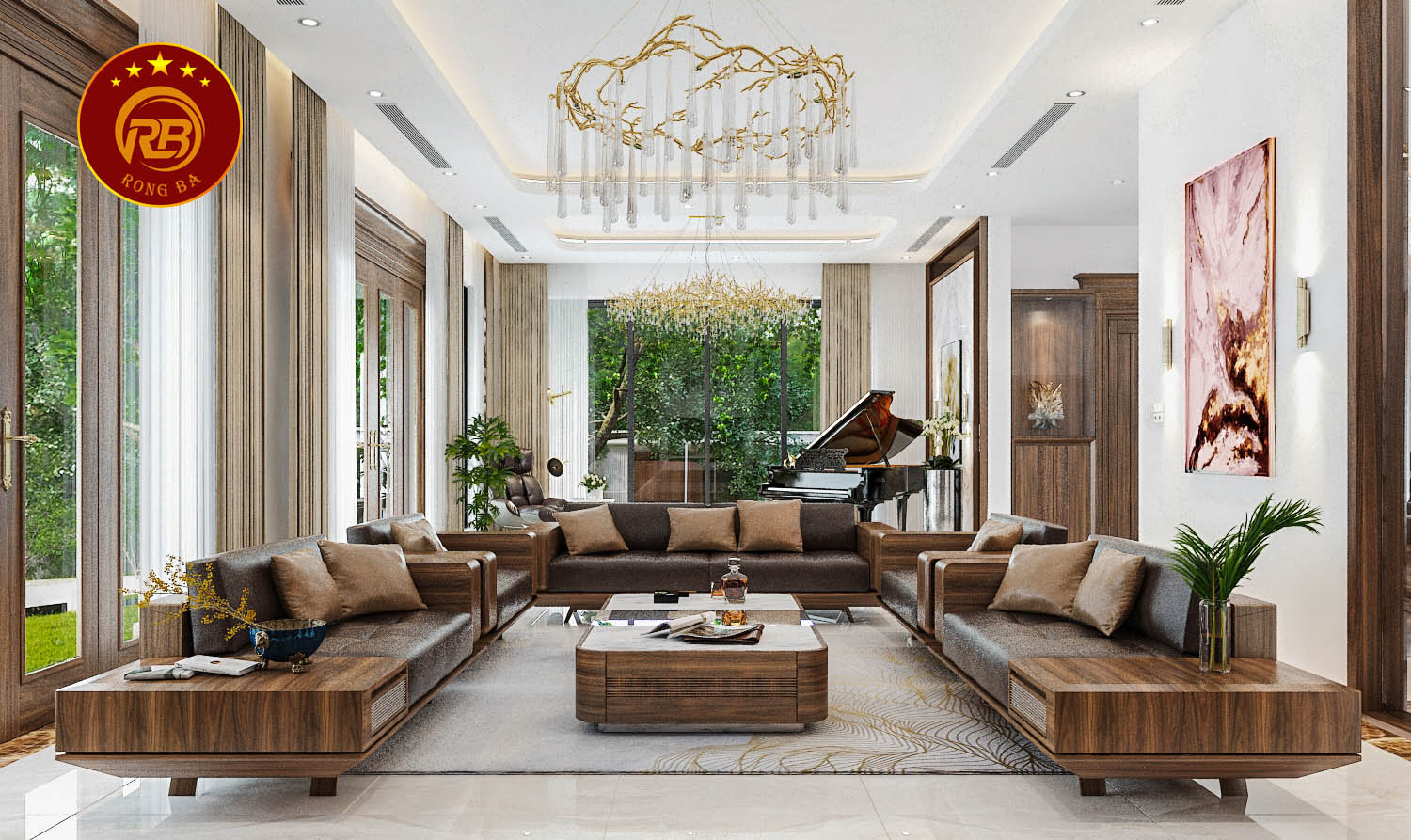 nội thất gỗ óc chó tại lai châu