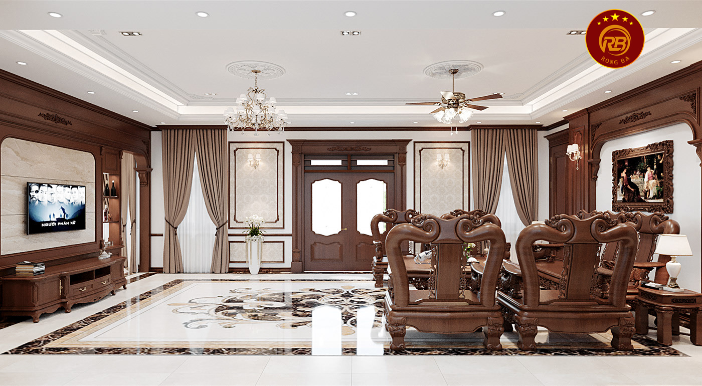 Thi công nội thất gỗ óc chó tại thái nguyên uy tín 3