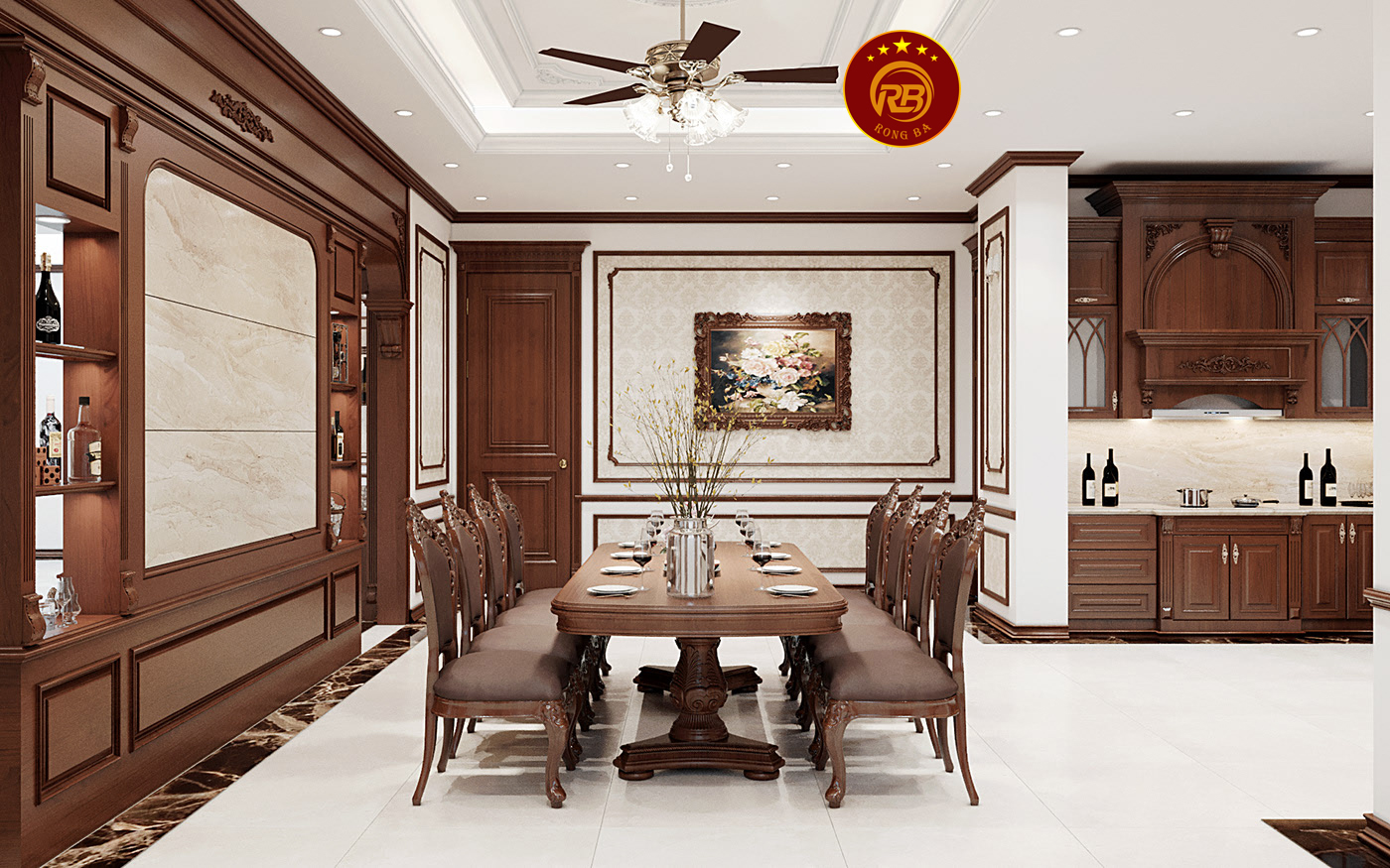 Thi công nội thất gỗ óc chó tại thái nguyên uy tín 4