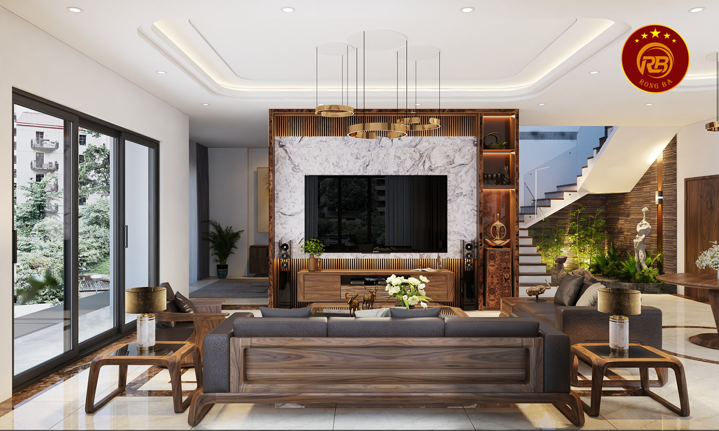 Thiết kế thi công nội thất gỗ óc chó tại hà nội chuyên nghiệp 6