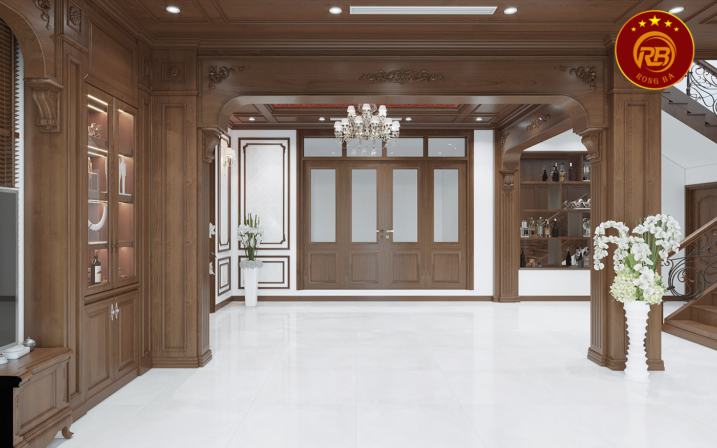 Dịch vụ thiết kế nội thất gỗ óc chó tại bình dương 3