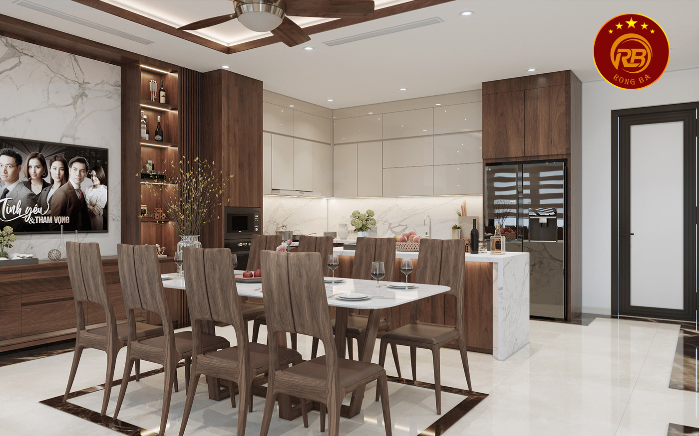 Dịch vụ thiết kế nội thất gỗ óc chó tại bình phước 1