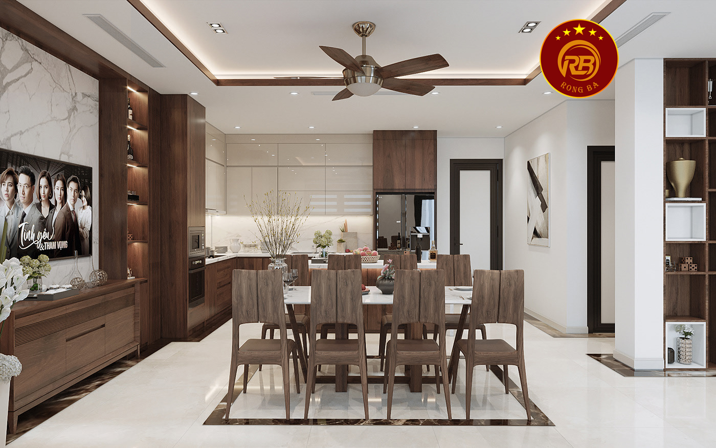 Dịch vụ thiết kế nội thất gỗ óc chó tại bình phước 3