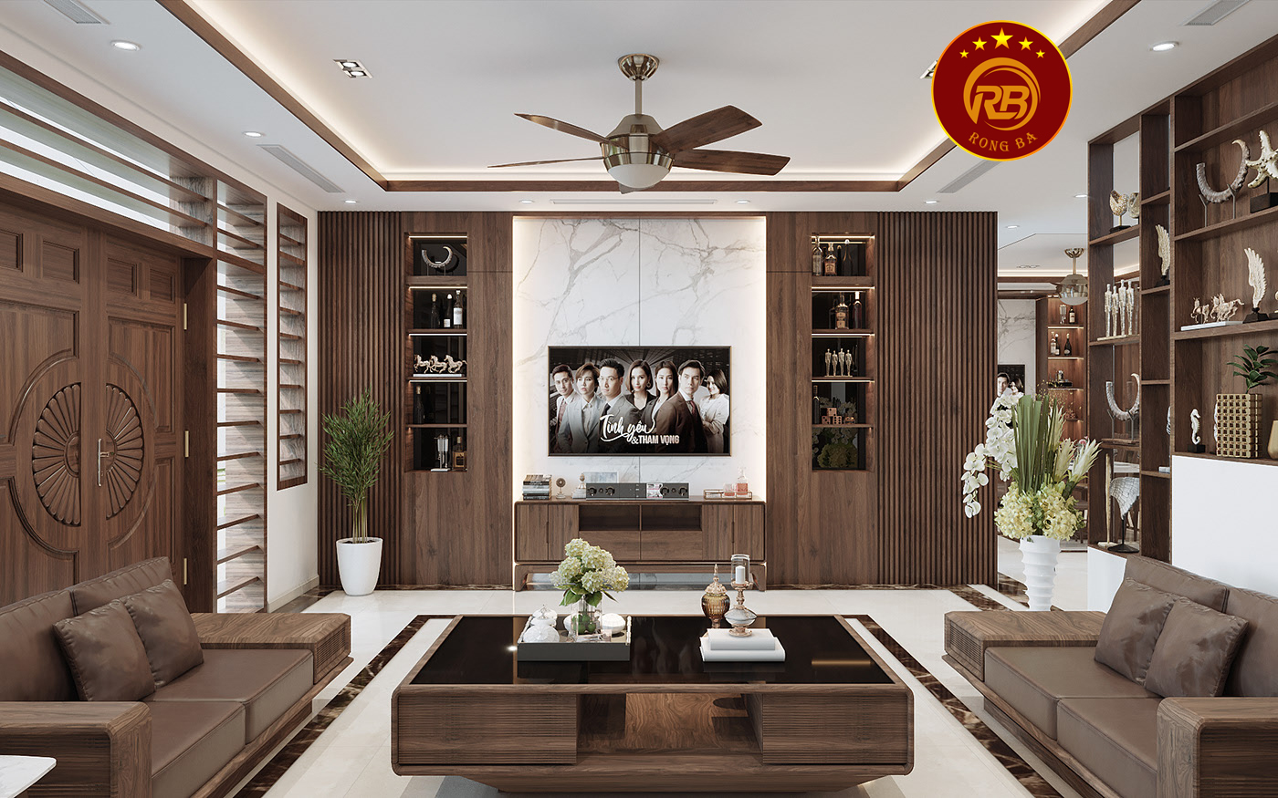 Dịch vụ thiết kế nội thất gỗ óc chó tại bình phước 4