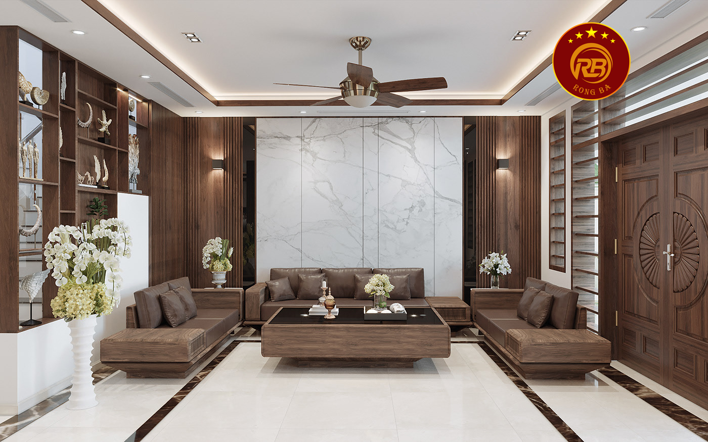 Dịch vụ thiết kế nội thất gỗ óc chó tại bình phước 6