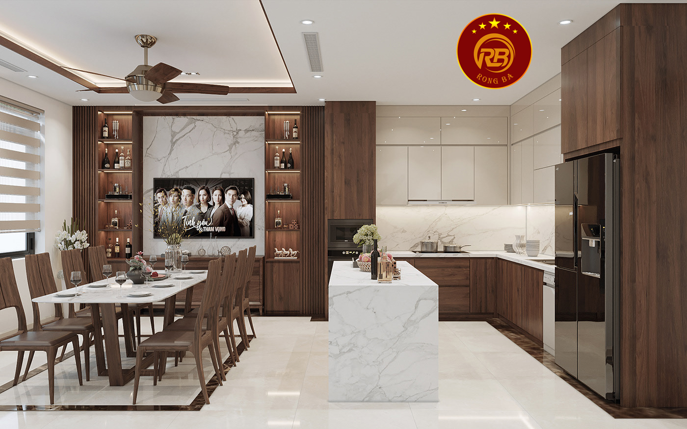 Dịch vụ thiết kế nội thất gỗ óc chó tại bình phước