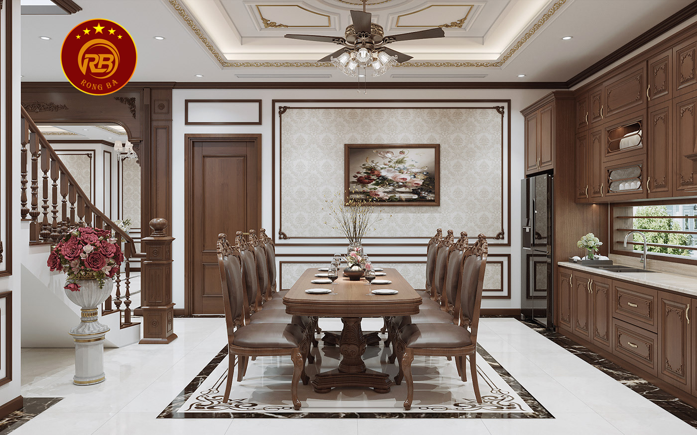 Dịch vụ thiết kế nội thất gỗ óc chó tại bình thuận 5