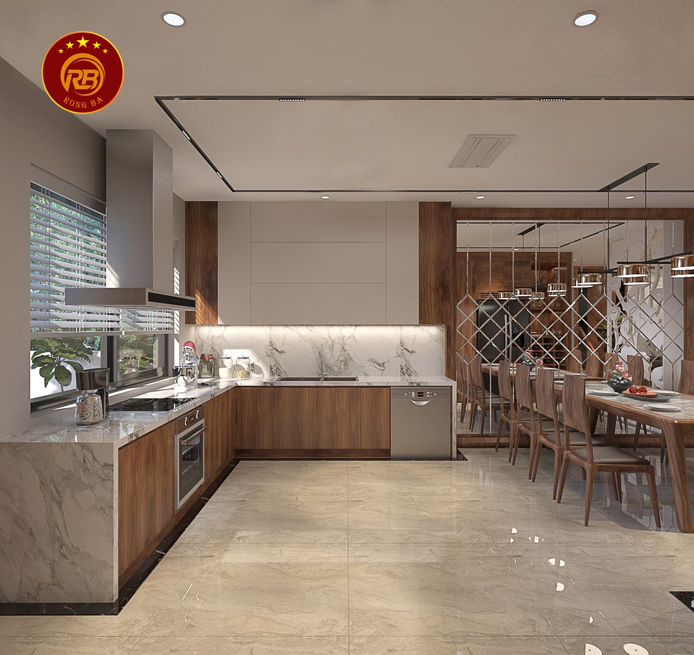 Dịch vụ thiết kế nội thất gỗ óc chó tại hải dương uy tín 12