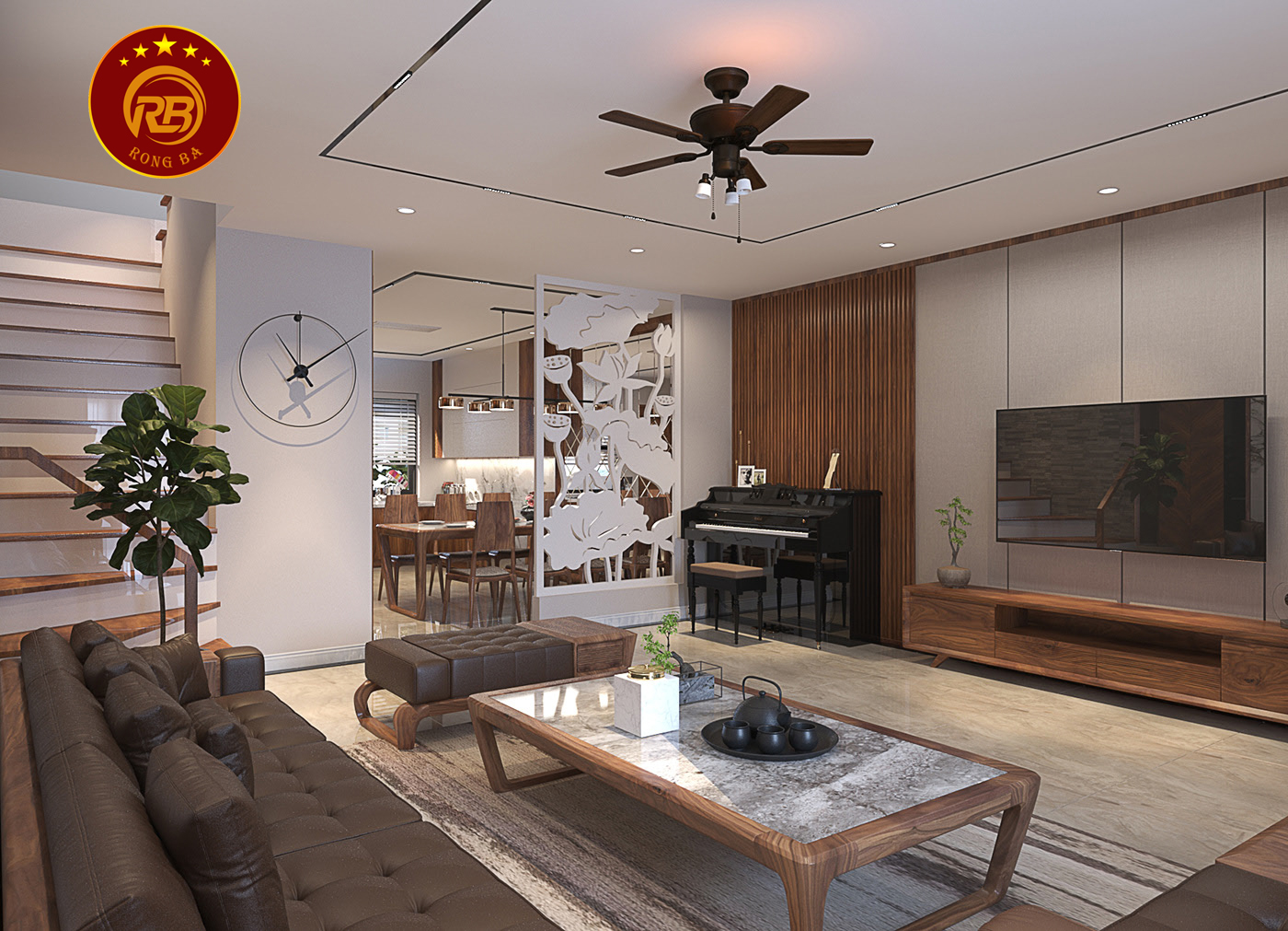 Dịch vụ thiết kế nội thất gỗ óc chó tại hải dương uy tín 4